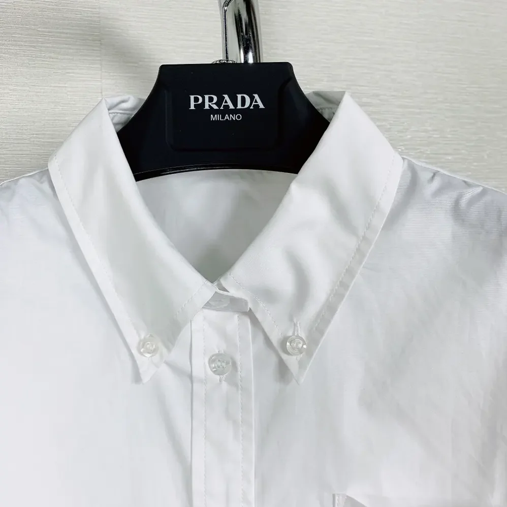 Prada Poplin Shirt for Women in White Prada Poplin Shirt for Women in White