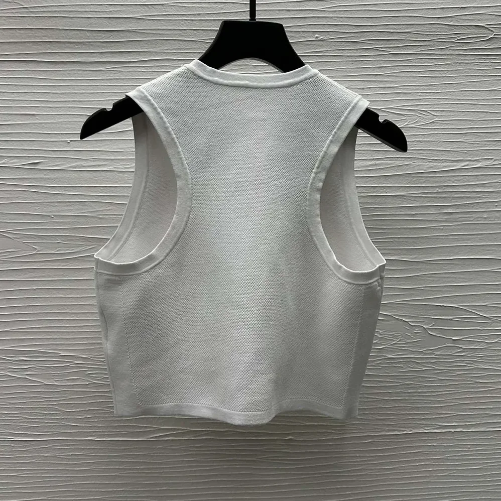 Dior Dioriviera Cropped Tank Top with White Technical Knit for Women Dior Dioriviera Cropped Tank Top with White Technical Knit for Women