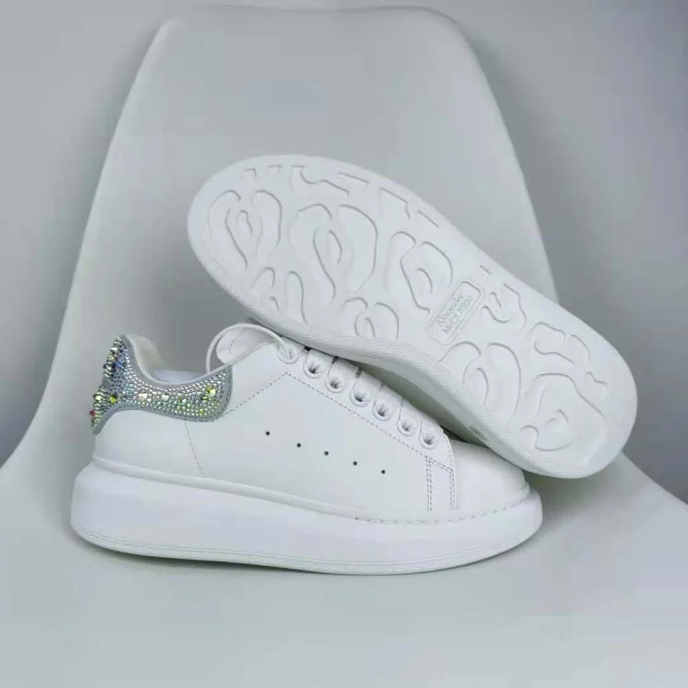 Alexander Mcqueen Oversized Sneaker in White for Women Alexander Mcqueen Oversized Sneaker in White for Women