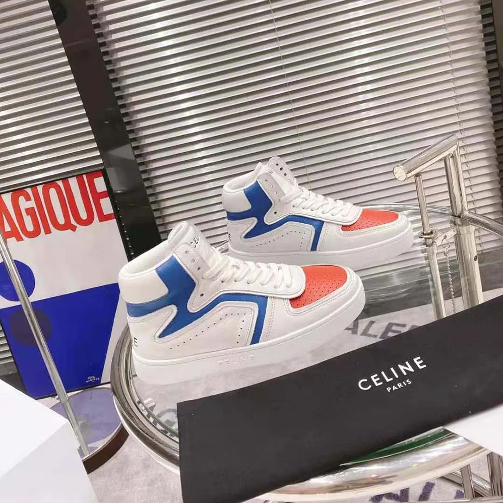 Celine Z Trainer CT-01 High Top Sneaker in Calfskin for Women in White Celine Z Trainer CT-01 High Top Sneaker in Calfskin for Women in White