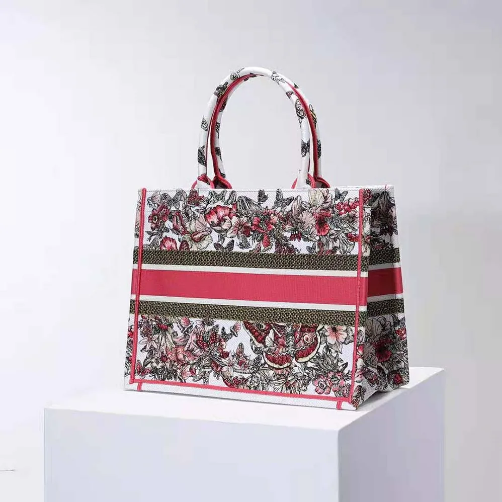 Dior Medium Dior Book Tote Multicolor Butterfly Embroidery for Women