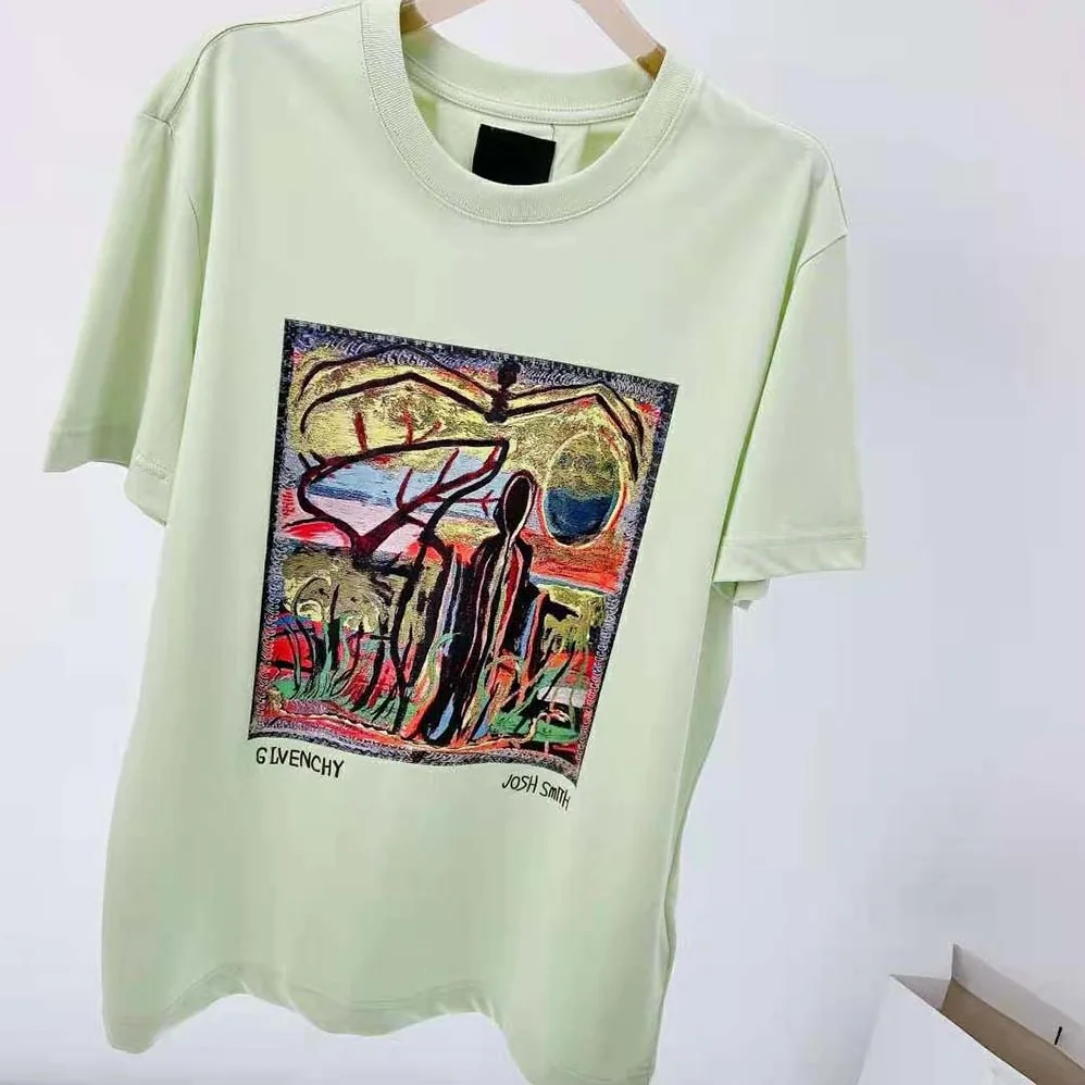 Givenchy Slim Fit T-shirt in Jersey with Reaper Patch for Men in Lime Givenchy Slim Fit T-shirt in Jersey with Reaper Patch for Men in Lime