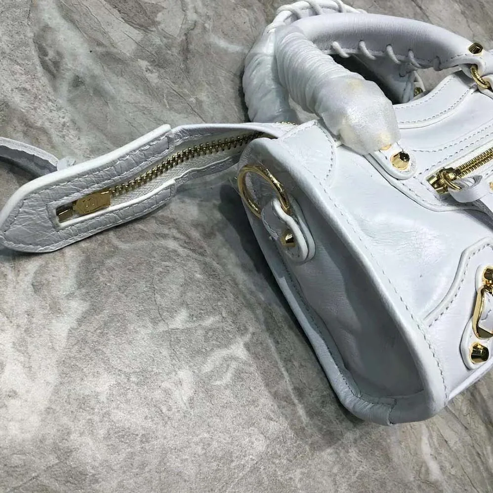 Balenciaga Classic Silver Mini City Bag for Women in Aqua Balenciaga Classic Silver Mini City Bag for Women in Aqua