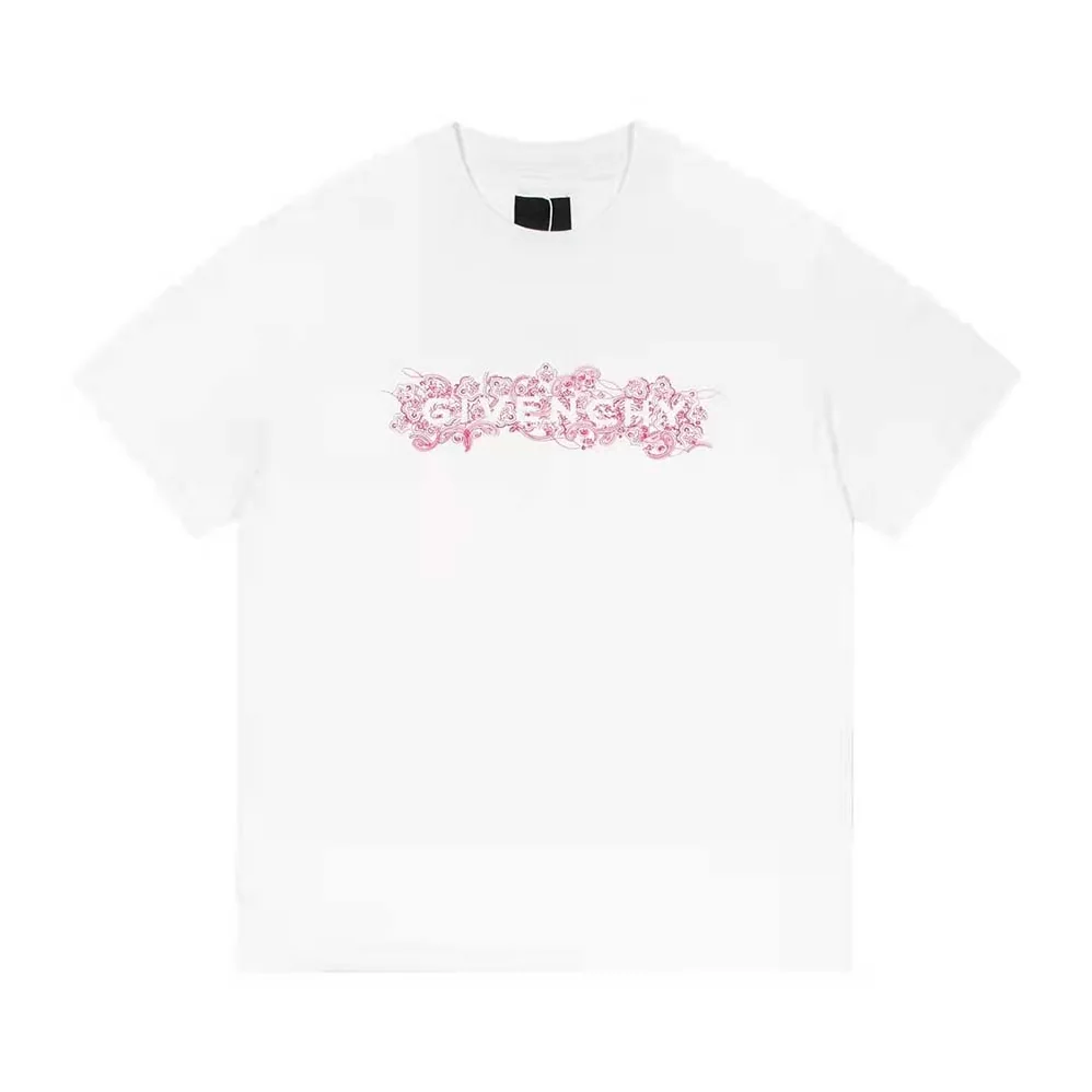 Givenchy T-shirt in 4G GIVENCHY Embroidered Jersey for Women in Pink