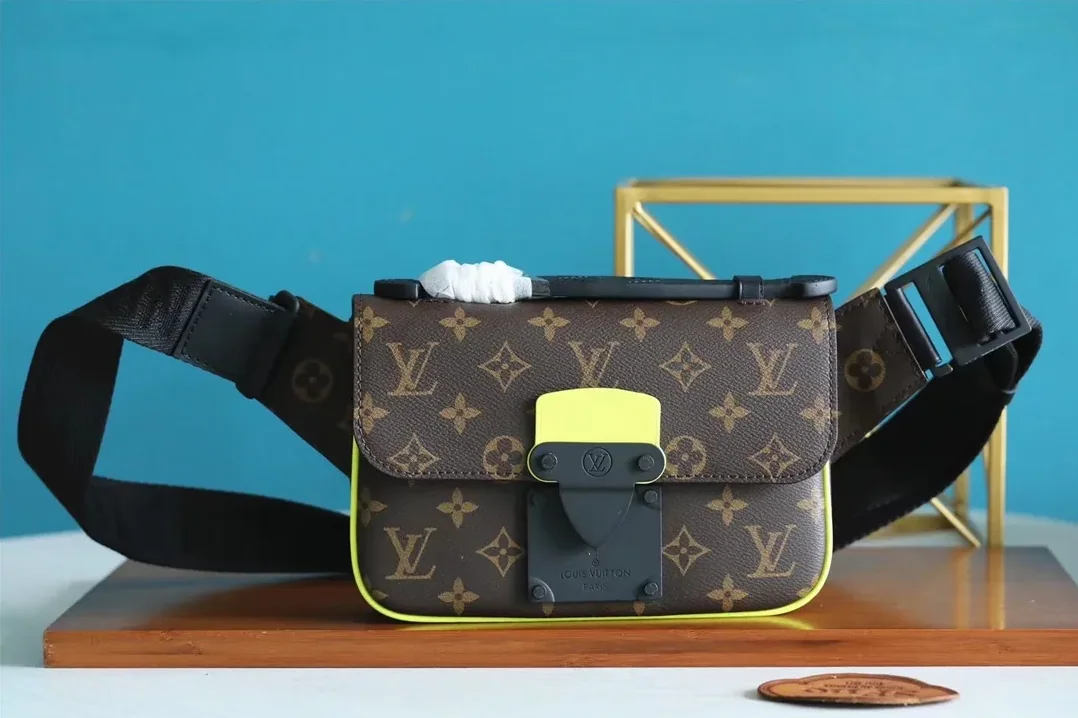 Louis Vuitton S-Lock Sling Monogram Macassar Yellow Louis Vuitton S-Lock Sling Monogram Macassar Yellow