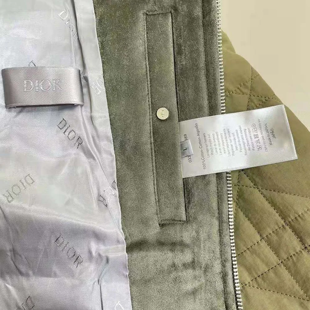 Dior Zipped Varsity Blouson Beige Calfskin for Men