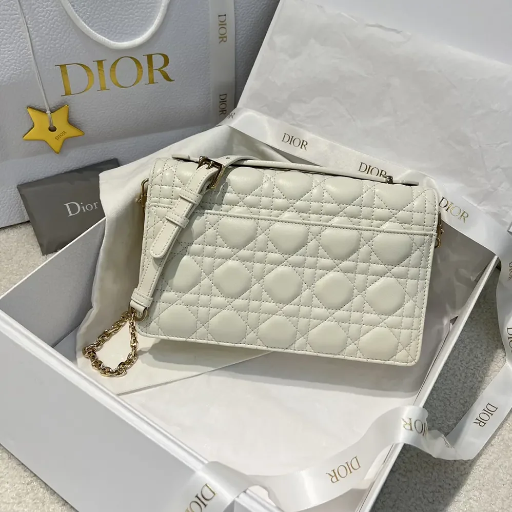 Dior My Dior Top Handle Bag Latte Cannage Lambskin for Women Dior My Dior Top Handle Bag Latte Cannage Lambskin for Women
