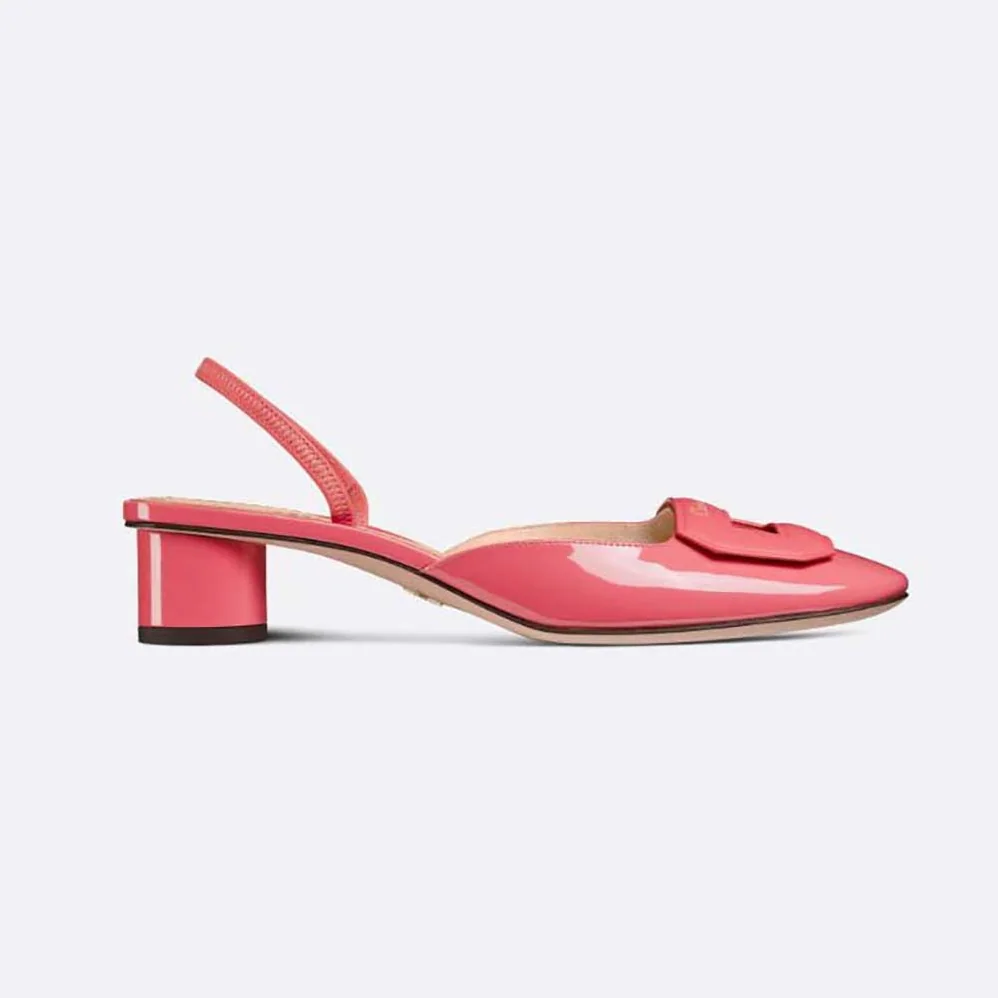 Dior Day Slingback Pump Indy Pink Patent Calfskin for Women Dior Day Slingback Pump Indy Pink Patent Calfskin for Women