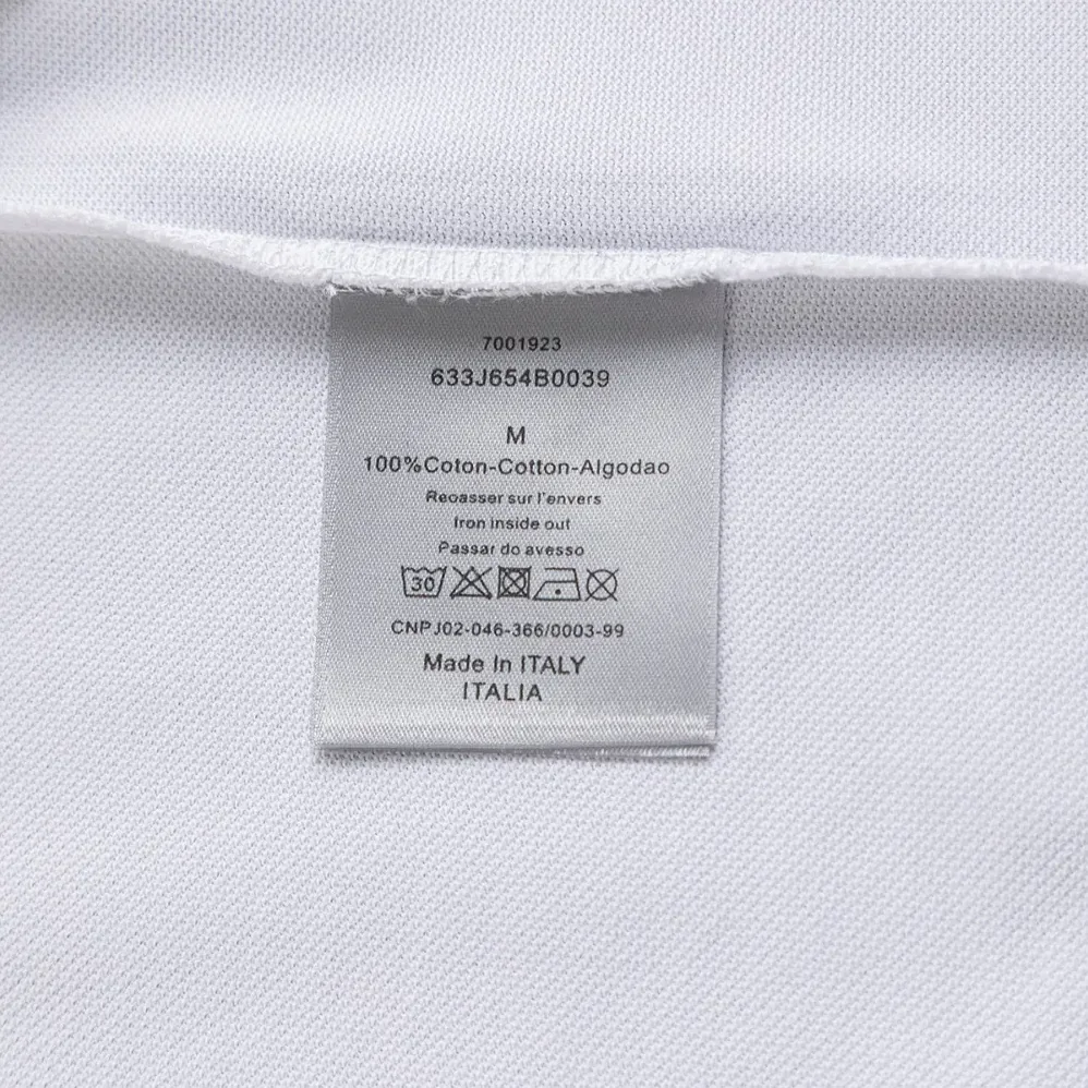 Dior CD Icon Polo Shirt White Cotton Piqué for Men
