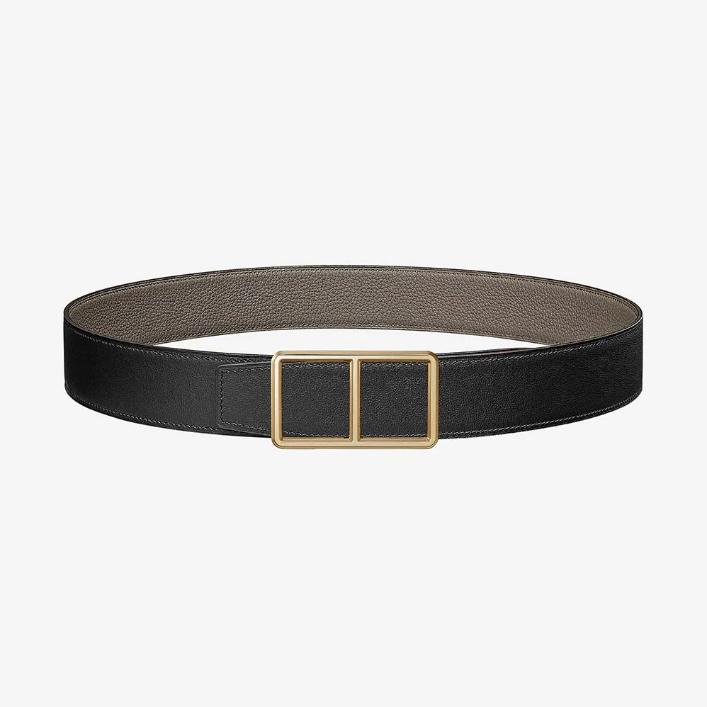 Hermes Officier Belt Buckle & Reversible Leather Strap 38 mm for Men in Black Hermes Officier Belt Buckle & Reversible Leather Strap 38 mm for Men in Black