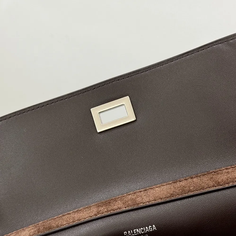 Balenciaga Rodeo Handbag Small In Light Espresso Waxed Suede Calfskin and Smooth Calfskin for Women Balenciaga Rodeo Handbag Small In Light Espresso Waxed Suede Calfskin and Smooth Calfskin for Women