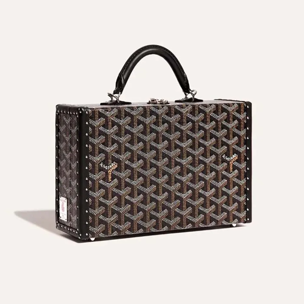Goyard Sac Malle Grand Hôtel in Goyardine Canvas & Clamecy Calfskin for Women in Black Goyard Sac Malle Grand Hôtel in Goyardine Canvas & Clamecy Calfskin for Women in Black