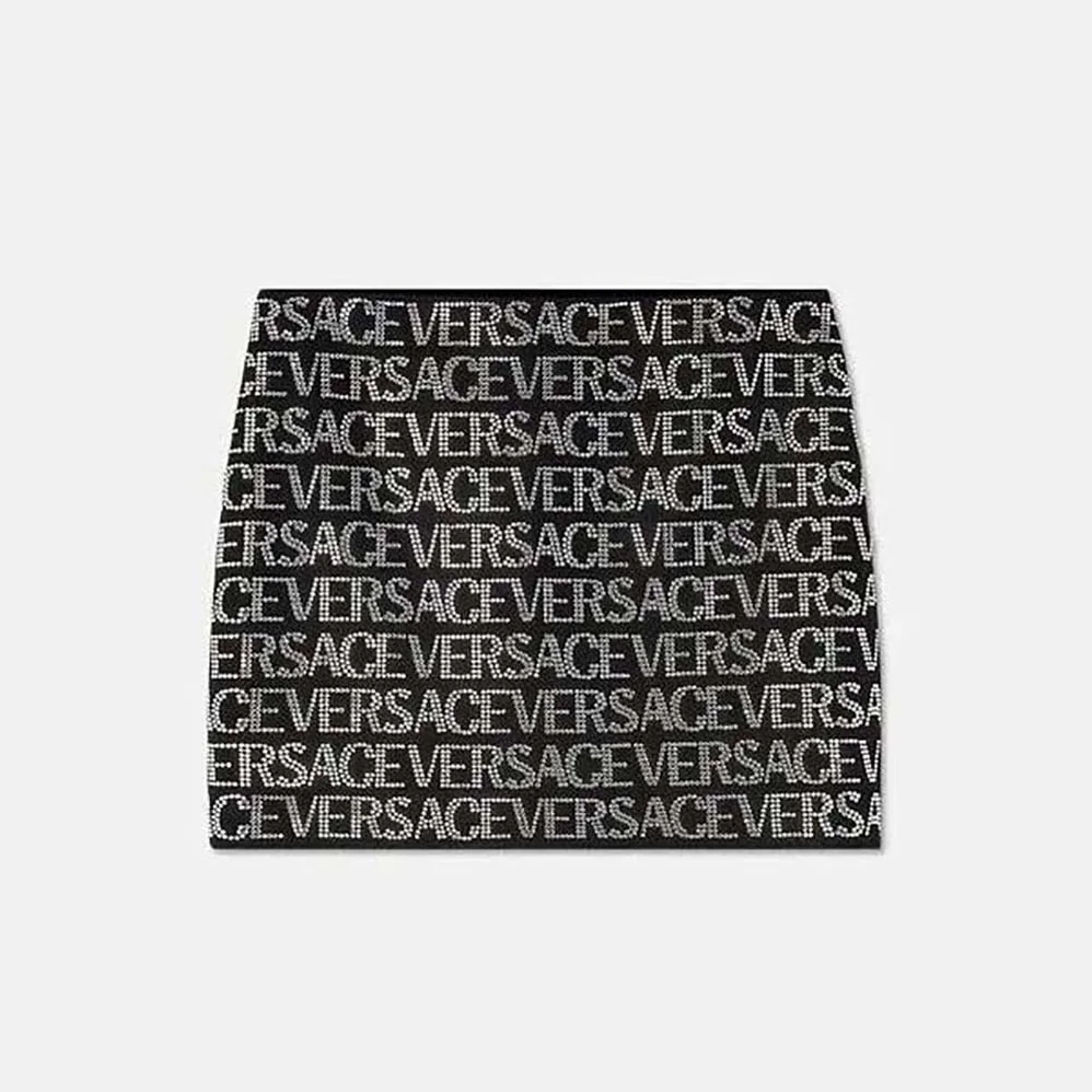 Versace Crystal Versace Allover Mini Skirt for Women Versace Crystal Versace Allover Mini Skirt for Women