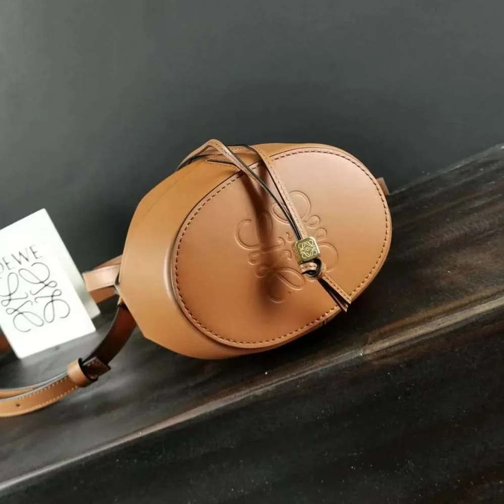Loewe Mini Nano Balloon Bag in Nappa and Calfskin for Women in Brown