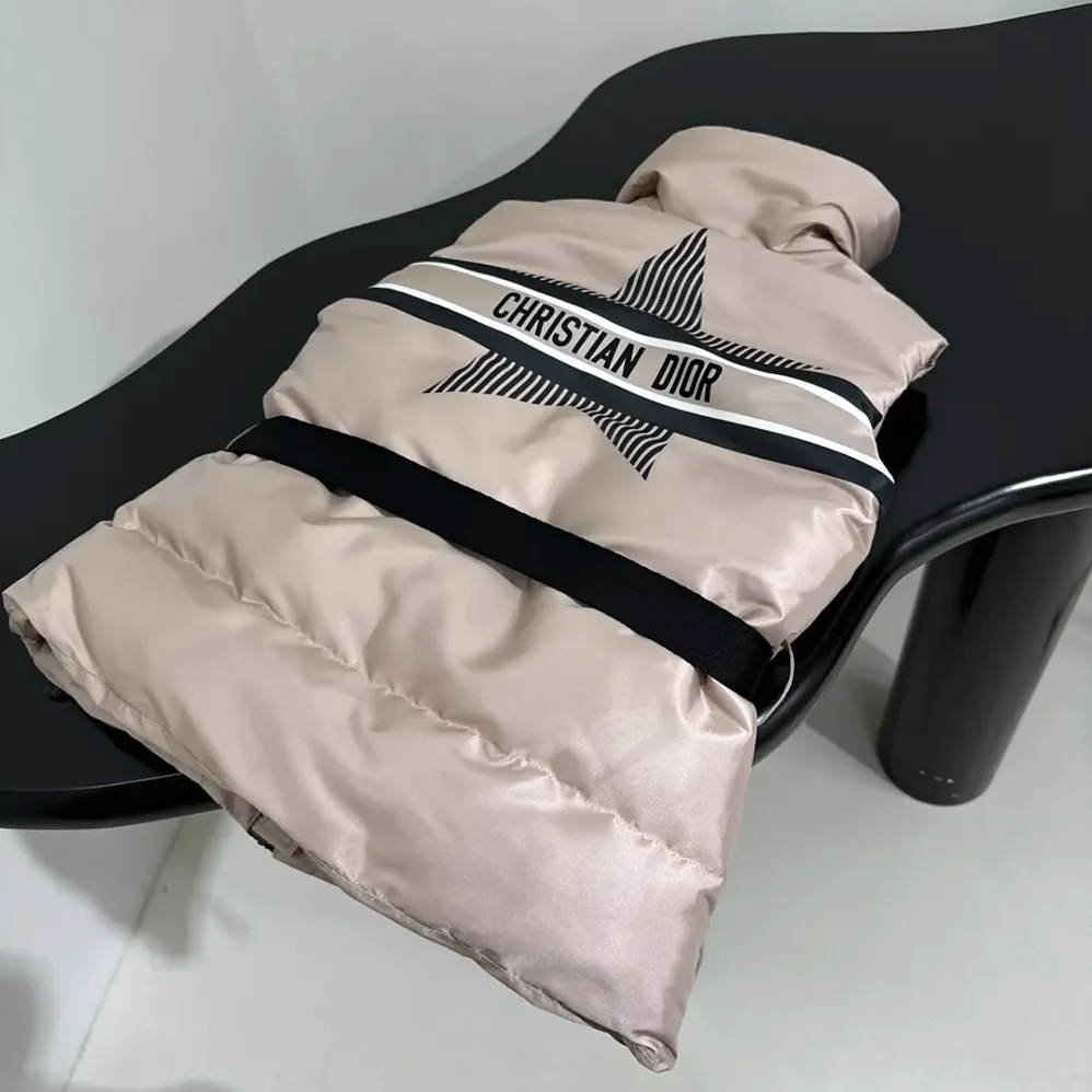 Dior DiorAlps Belted Puffer Vest Pink Quilted Technical Taffeta for Women