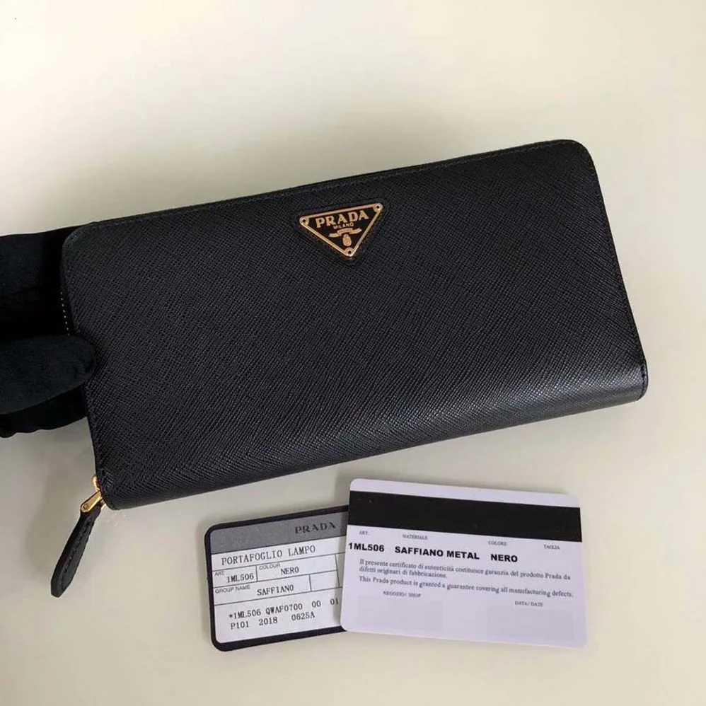 Prada Saffiano Leather Mini Shoulder Bag for Women in Black