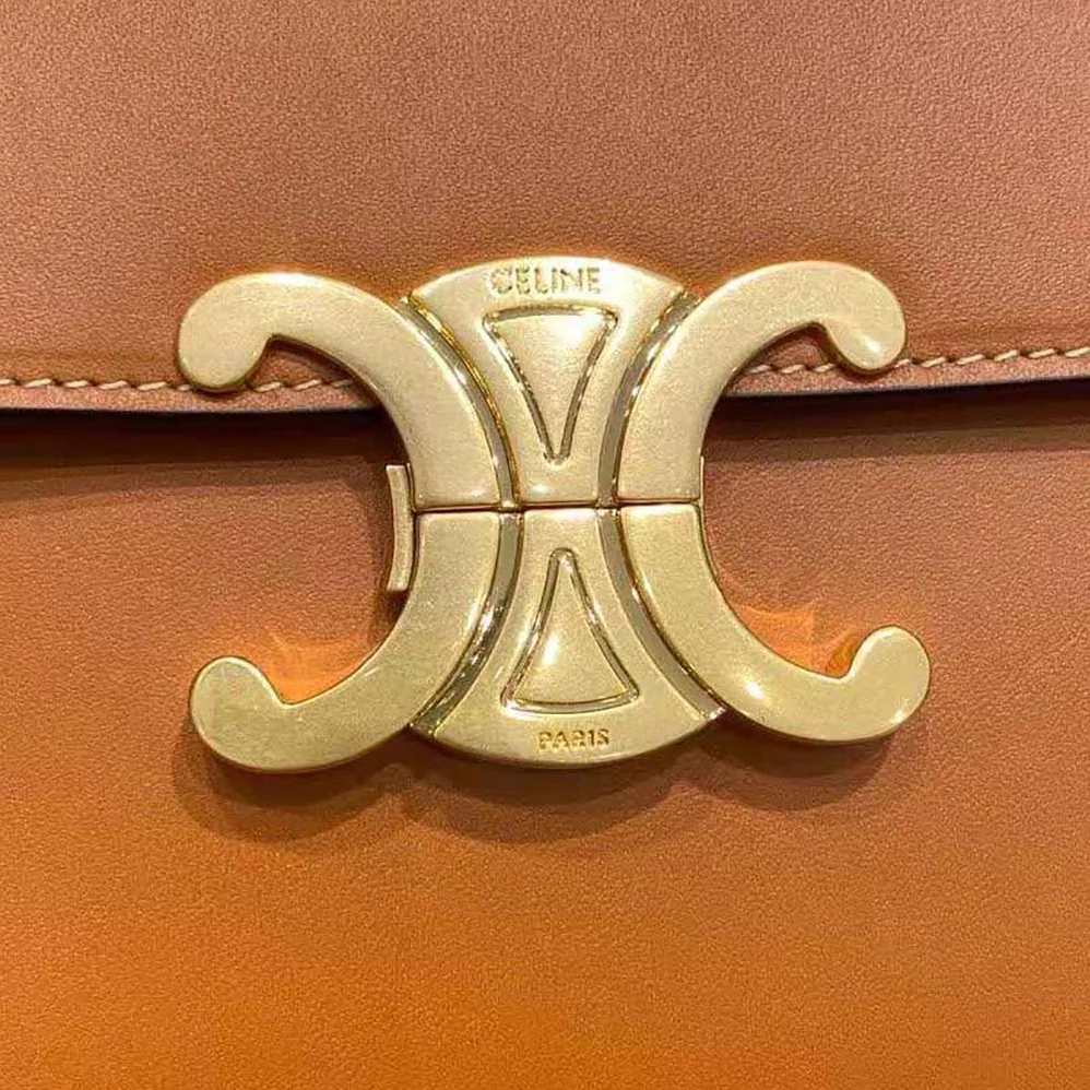 Celine Strap Bag Triomphe in Natural Calfskin for Women in Brown Celine Strap Bag Triomphe in Natural Calfskin for Women in Brown