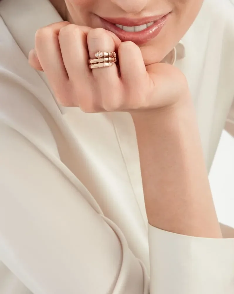 Bvlgari Serpenti Viper Ring Rose Gold Bvlgari Serpenti Viper Ring Rose Gold