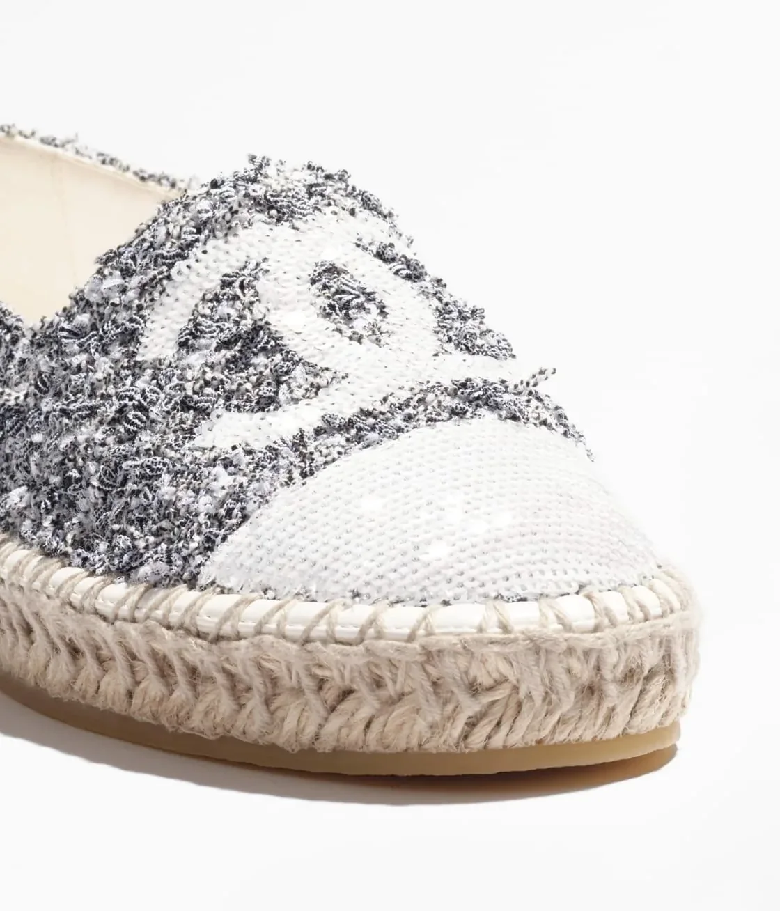 Chanel Espadrilles White And Black