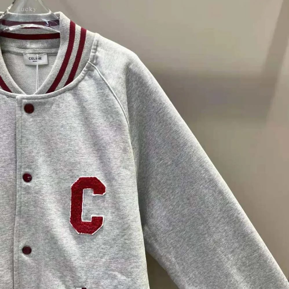 Celine Teddy College Jacket in Cotton Fleece for Women Celine Teddy College Jacket in Cotton Fleece for Women
