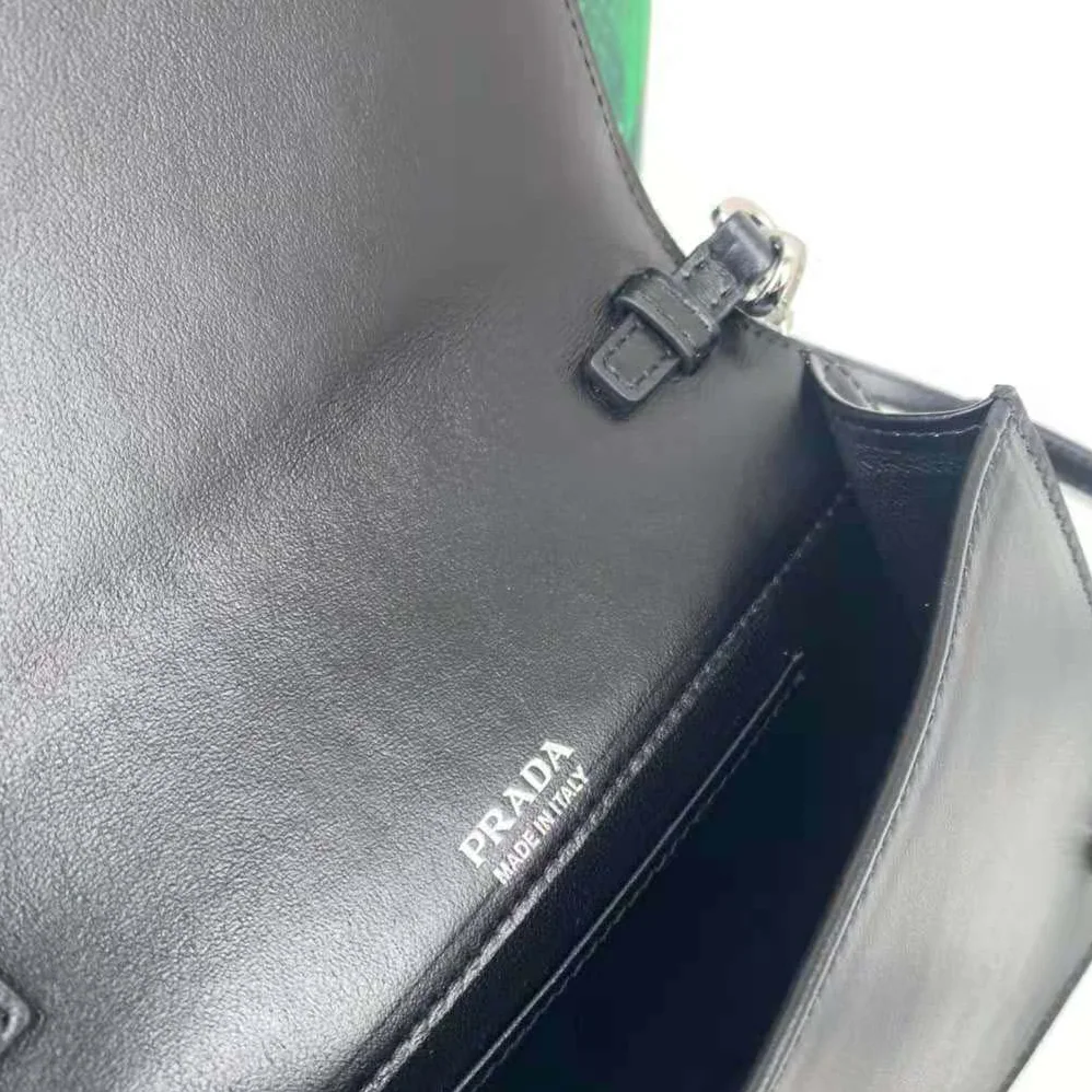 Prada Nylon and Leather Mini-Bag for Women in Black Prada Nylon and Leather Mini-Bag for Women in Black