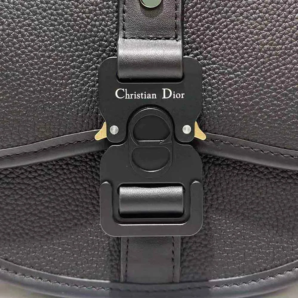 Dior Gallop Messenger Bag Black Grained Calfskin for Men
