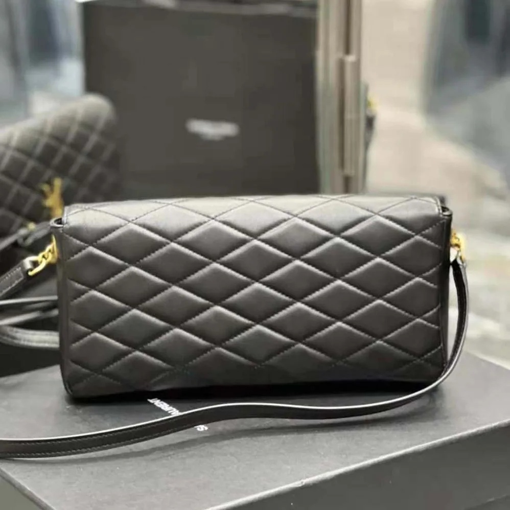 Saint Laurent YSL Kate Supple 99 in Quilted Lambskin for Women in Black