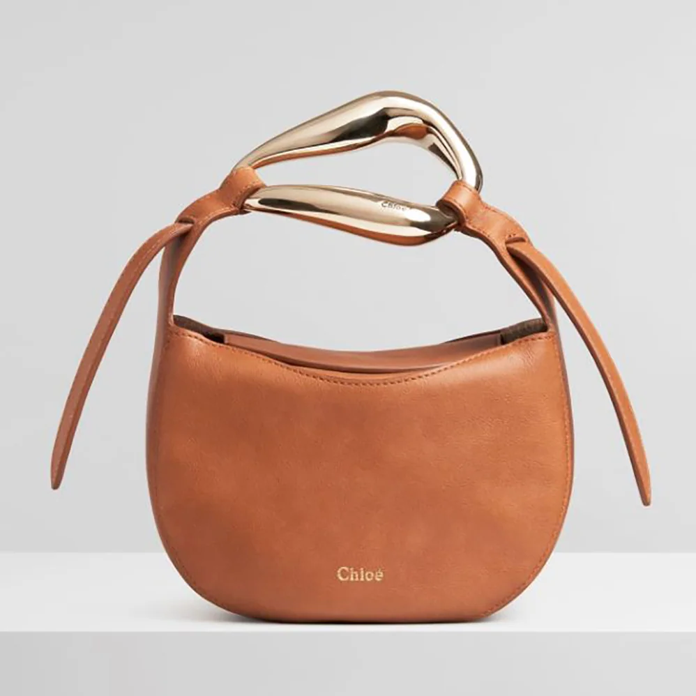 Chloe Kiss Small Purse in Small Grain Calfskin for Women in Brown