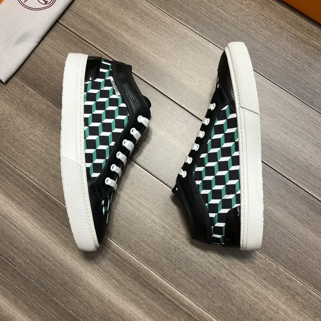 Hermes Enjoy Sneaker Black And Green