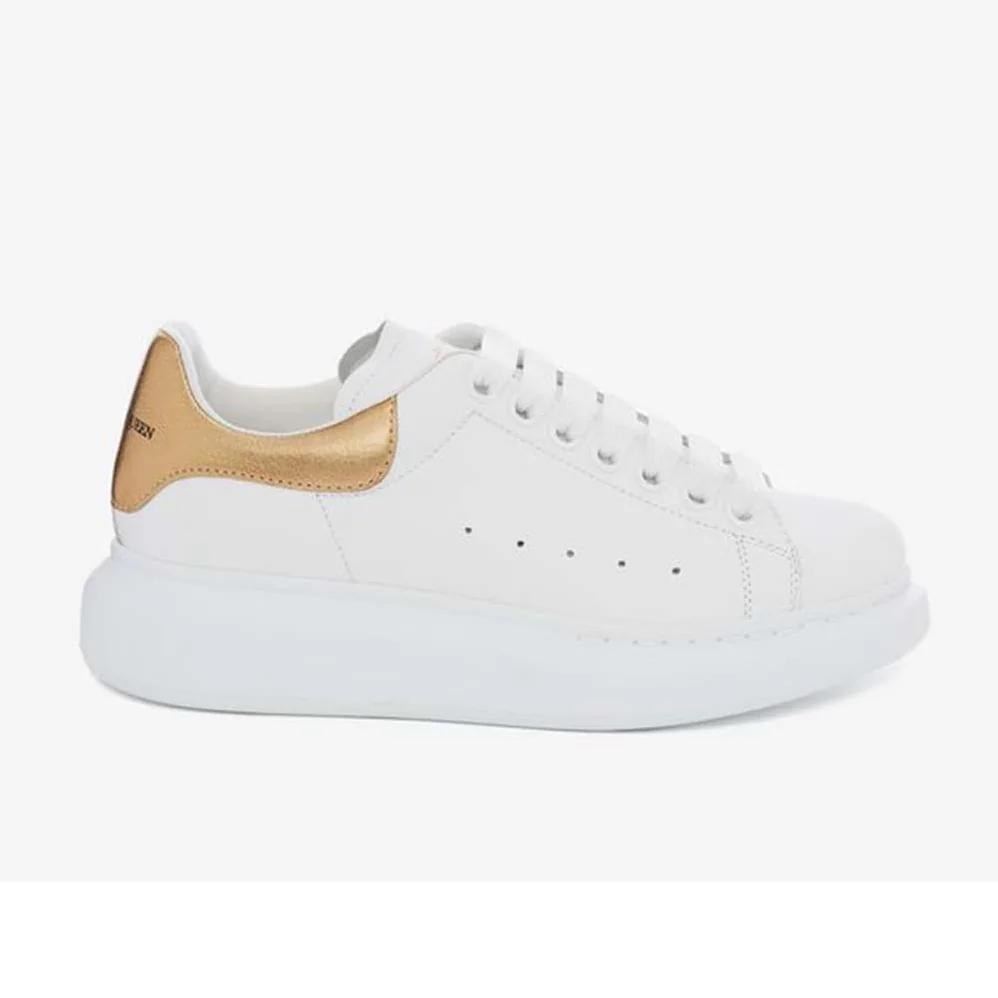 Alexander Mcqueen Oversized Sneaker White Smooth Calf Leather Lace-Up for Unisex