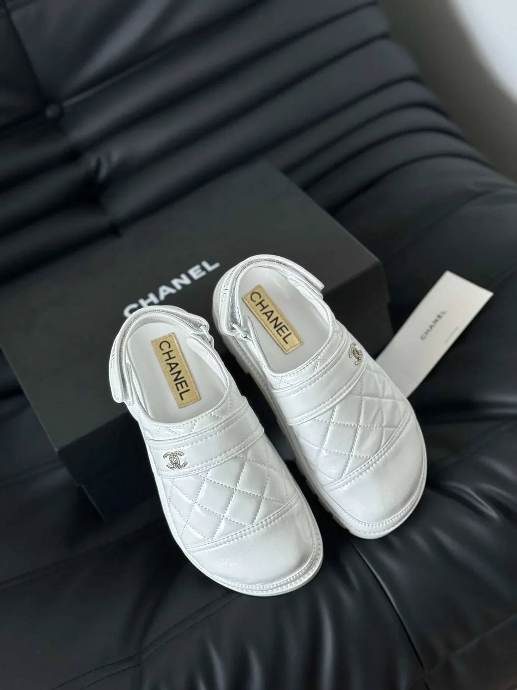 Chanel Velcro Sandal White Chanel Velcro Sandal White