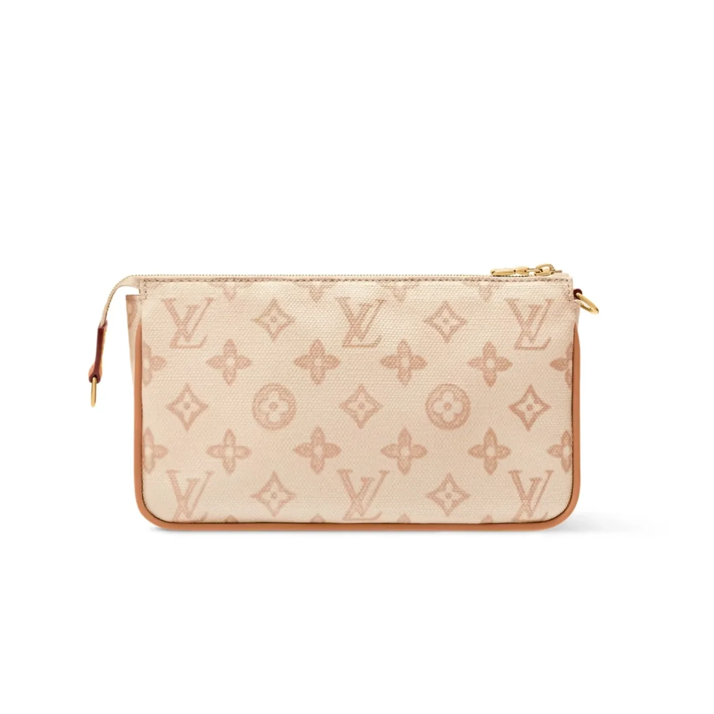 Louis Vuitton Pochette Accessoires Shoulder Bag / Linen Monogram Origine Gold Hardware