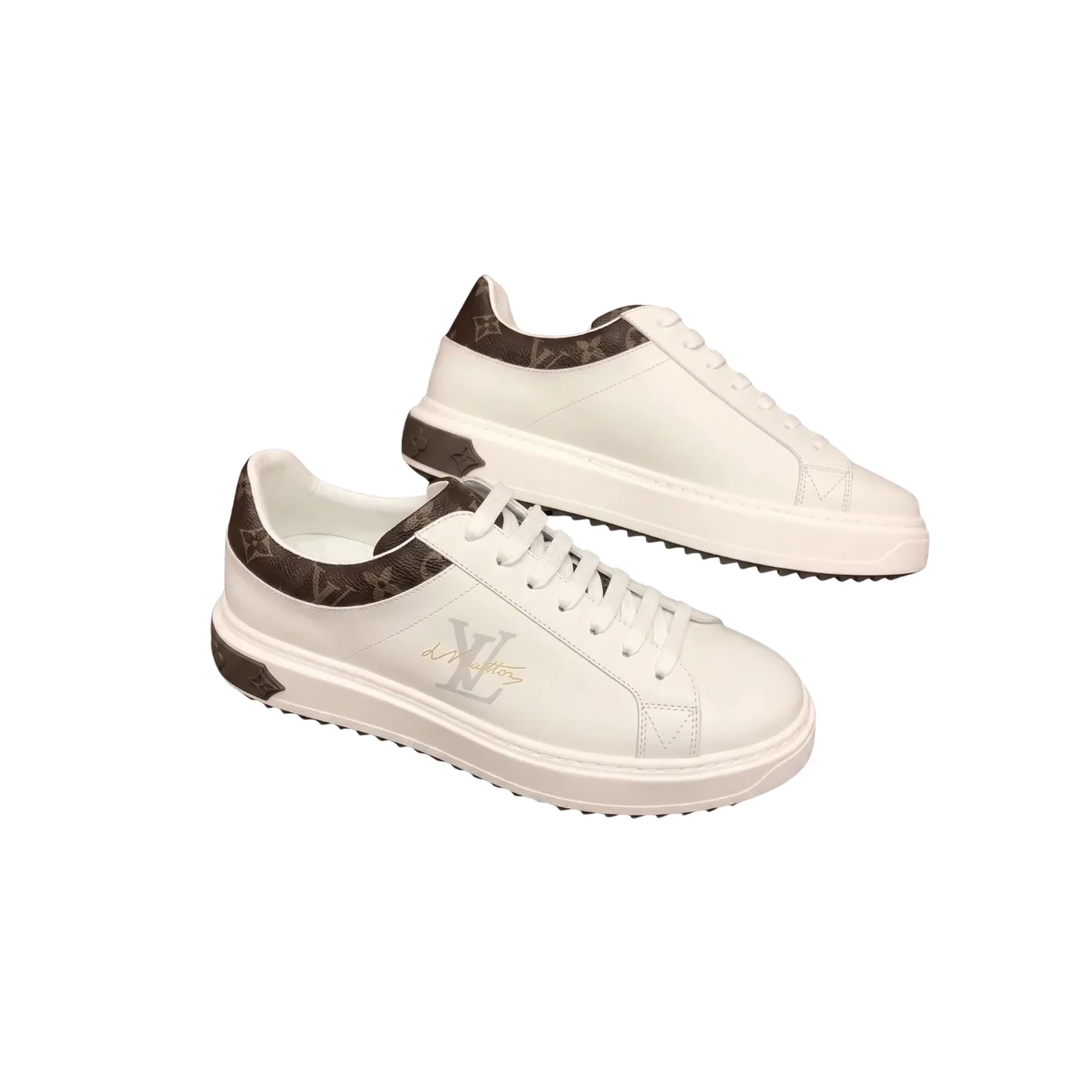 Louis Vuitton Time Out Sneaker Monogram Canvas White in Brown Louis Vuitton Time Out Sneaker Monogram Canvas White in Brown