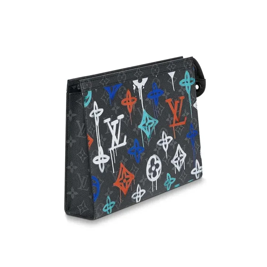 Louis Vuitton Pochette Voyage Pouch in Multicolor Silver Hardware