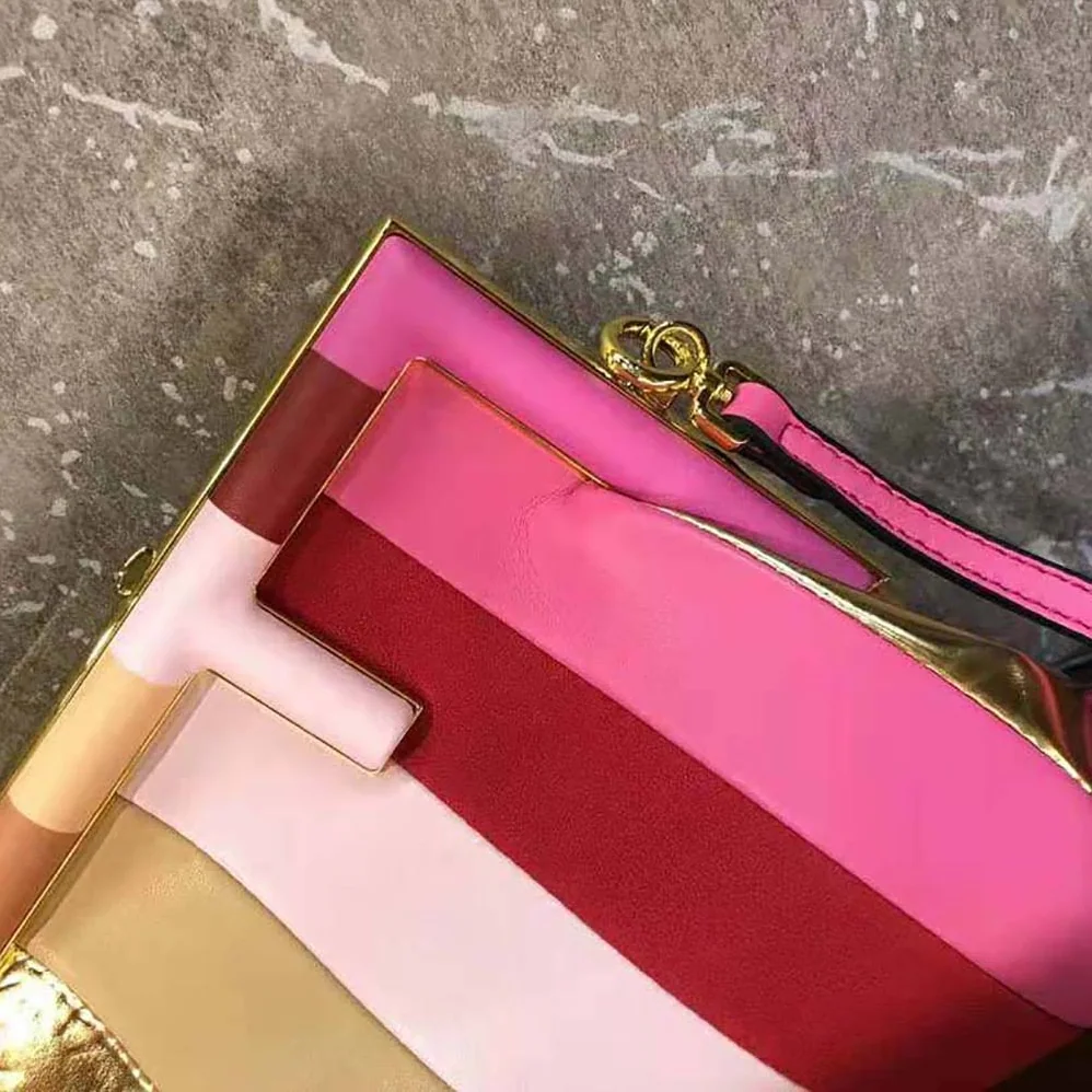 Fendi Fendi First Small Leather Bag with Multicolor Inlay for Women Fendi Fendi First Small Leather Bag with Multicolor Inlay for Women