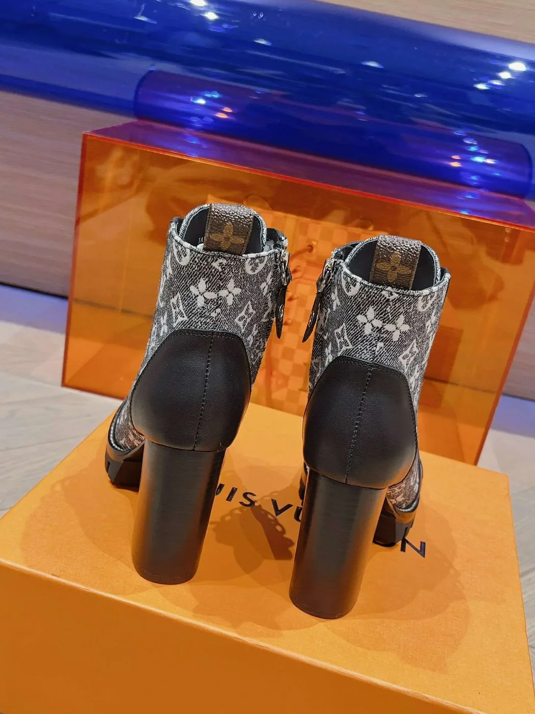 Louis Vuitton Moonlight Ankle Boots Black Louis Vuitton Moonlight Ankle Boots Black