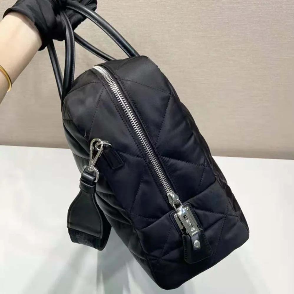 Prada Quilted Re-Nylon Travel Bag for Unisex in Black