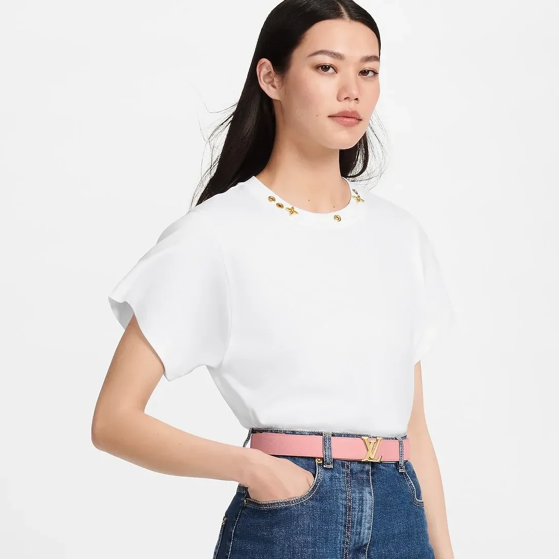 Louis Vuitton LV Initiales Reversible Belt Rose Poudre