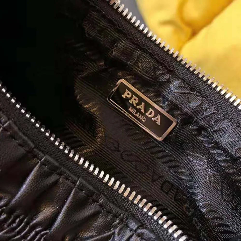 Prada Prada Re-Edition 2005 Nappa Gaufre Bag for Women in Black