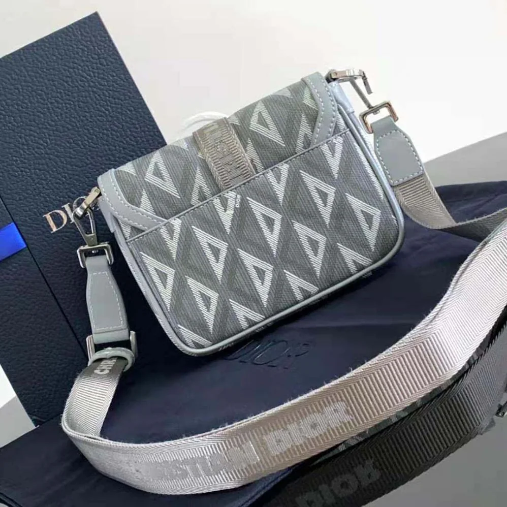 Dior Mini Dior Hit the Road Bag Dior Gray CD Diamond Canvas for Men Dior Mini Dior Hit the Road Bag Dior Gray CD Diamond Canvas for Men