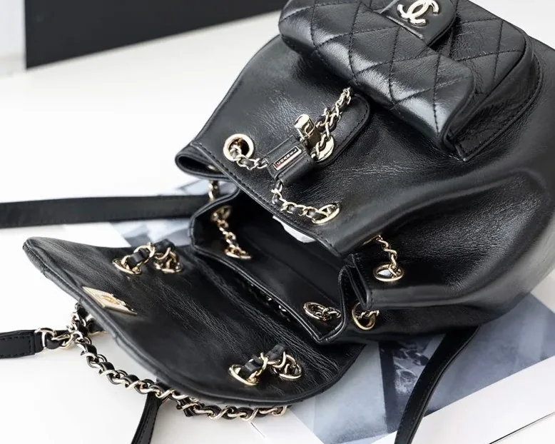 Chanel Backpack in Black Gold Hardware