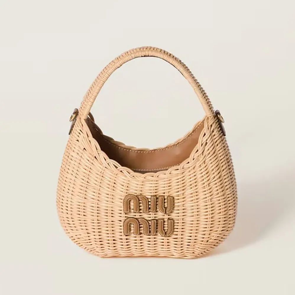 Miu Miu Wander Wicker Handbag for Women