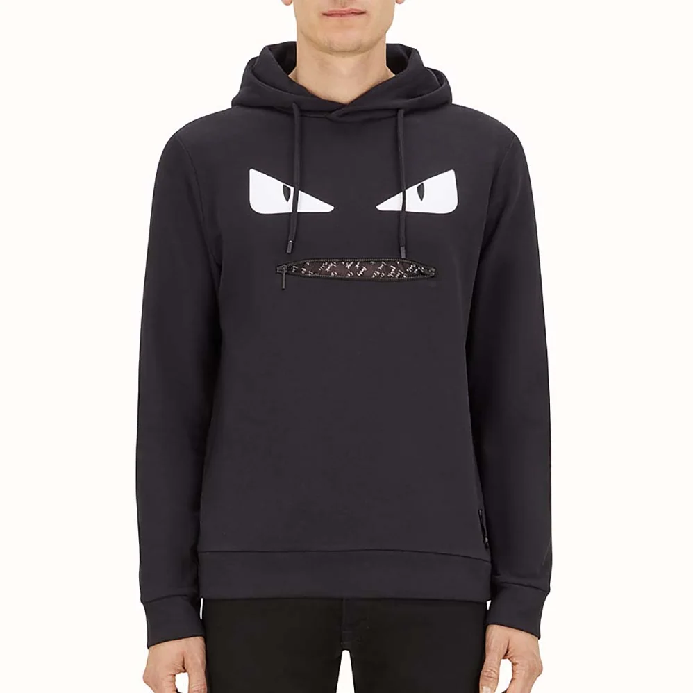 Fendi Black Cotton Sweatshirt for Men Fendi Black Cotton Sweatshirt for Men