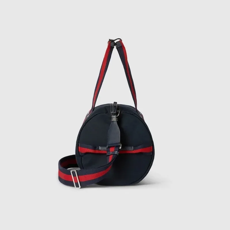 Gucci Large Printed Canvas Duffle Bag Dark Blue / Gucci Large Printed Canvas Duffle Bag Dark Blue /