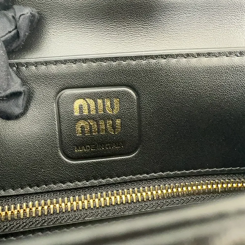 Miu Miu Leather Shoulder Bag for Women in Black