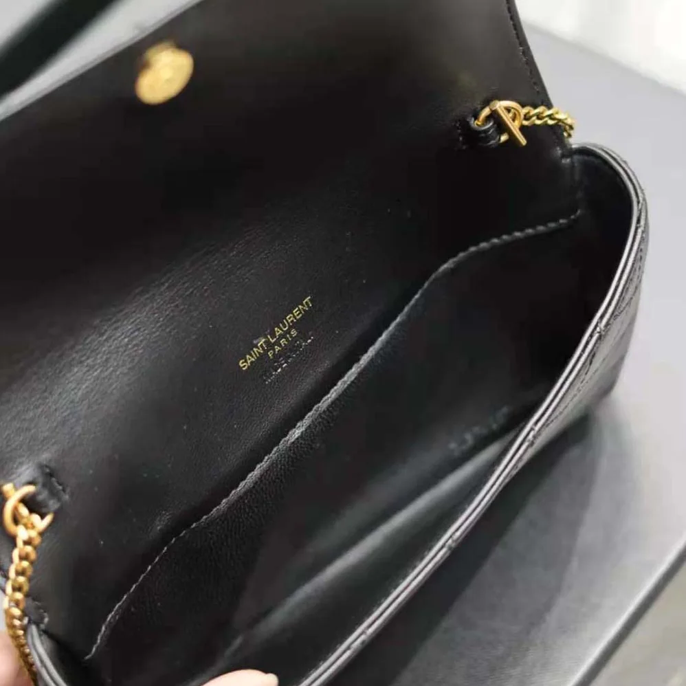 Saint Laurent YSL Gaby Phone Holder in Quilted Leather for Women