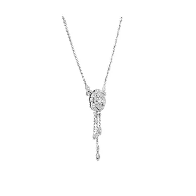 Chanel Bouton De Camélia Transformable Necklace White Gold Chanel Bouton De Camélia Transformable Necklace White Gold