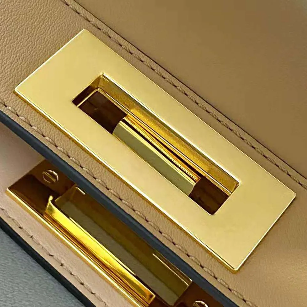 Fendi Peekaboo Iseeu Medium Leather Bag for Women in Sandy Fendi Peekaboo Iseeu Medium Leather Bag for Women in Sandy
