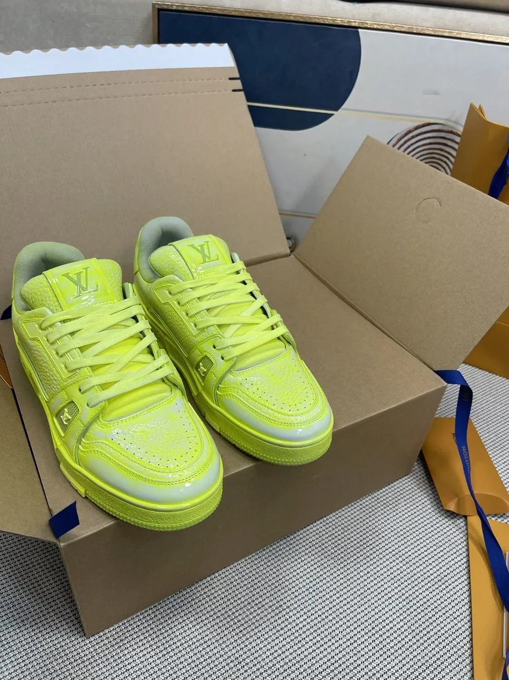 Louis Vuitton Trainer Sneaker LV Yellow Louis Vuitton Trainer Sneaker LV Yellow