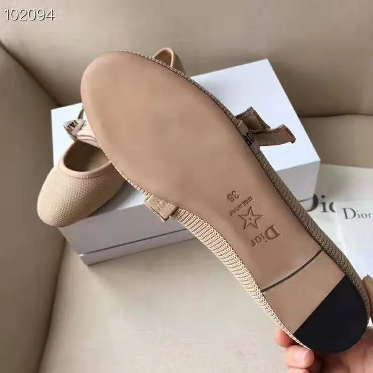 Dior Miss J'adior Ballet Flat in Technical Canvas for Women in Pink